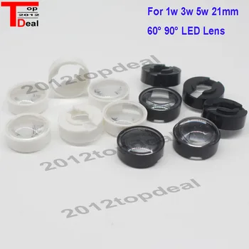 

60 90 degree 21mm Lens Reflector Collimator with Holder Set F 1w 3w 5w LED