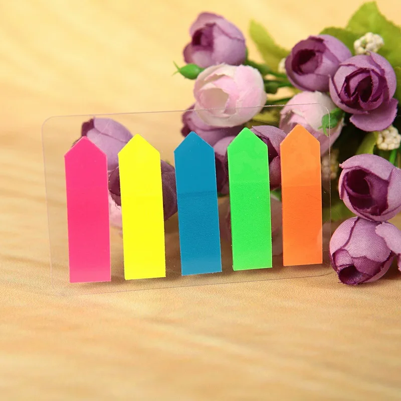 

5 colors Self Adhesive Memo Pad Sticky Cute Candy Color Sticky Notes Post it Bookmark Point It Marker Memo Sticker Paper Escolar