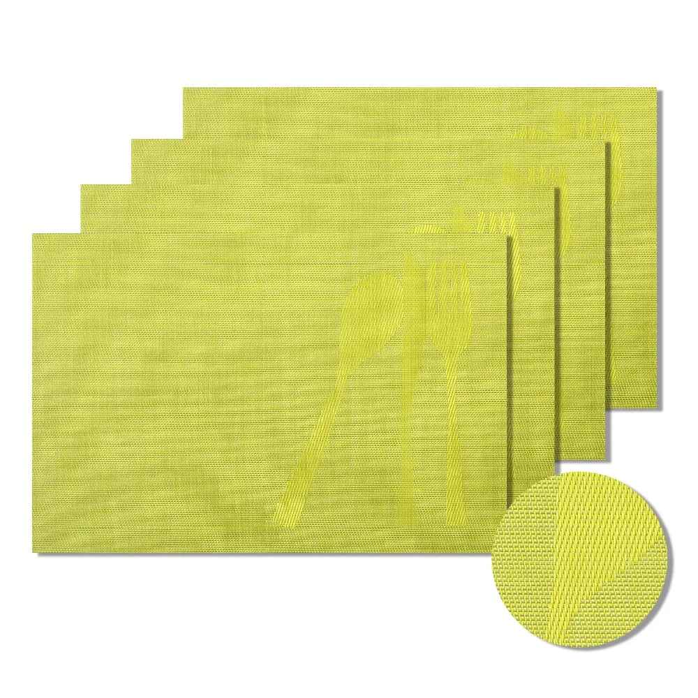 4pcs/Set Spoon and Fork Pattern Kitchen Table Mats 45x30cm PVC Placemats for Dining Table