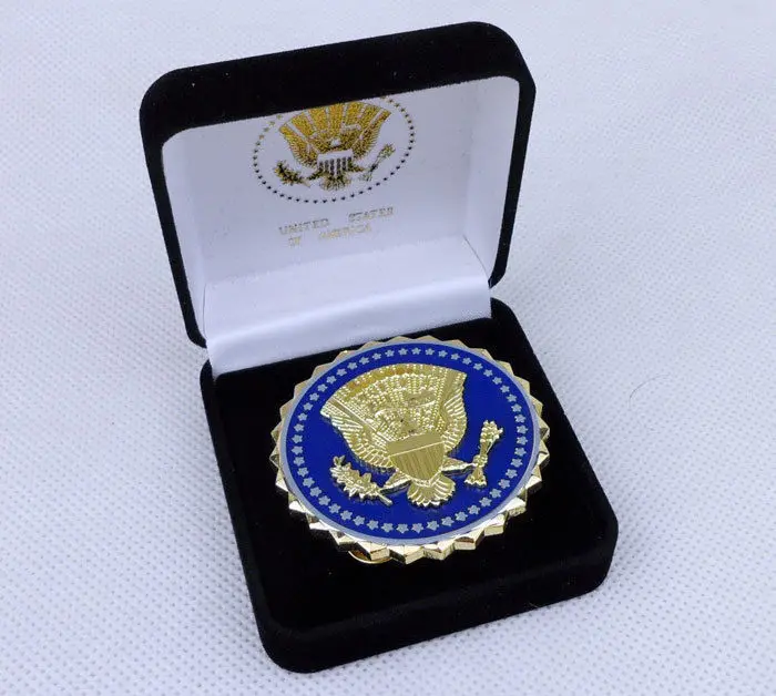 Президента США Услуги металлический значок на булавке Insignia с Box US194|insignia pin|insignia