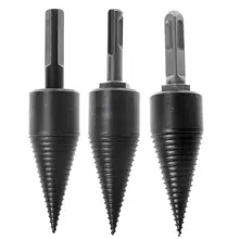 Firewood Machine Drill Wood Cone Reamer Punch Driver Drill Bit Split Drilling Tools 130x32mm Firewood Machine Drill Wood Cone Reamer Punch Driver Drill Bit Split Drilling Tools 130x32mm