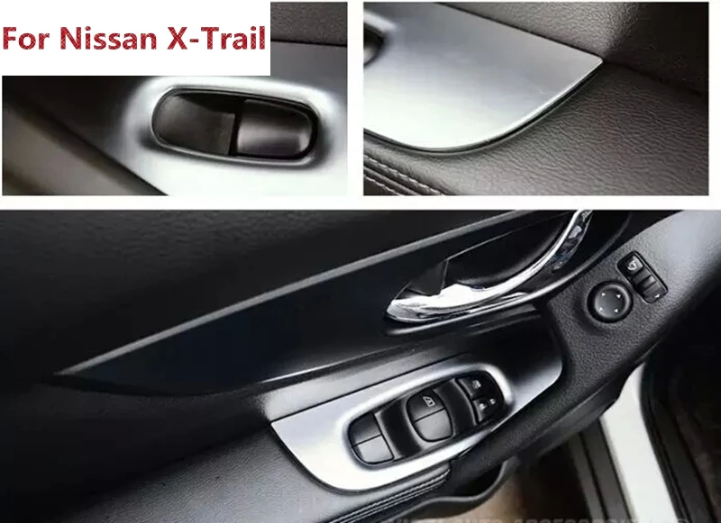 For Nissan Rogue X Trail 2014 2015 2016 Abs Chrome Interior Door