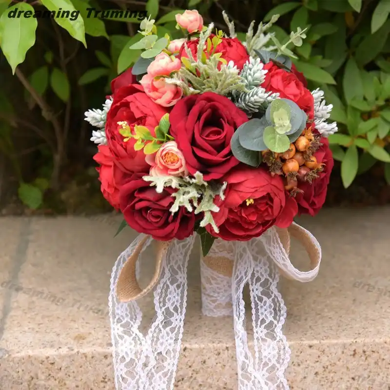 European American Wedding Bouquets 2019 Buque De Noiva For Women