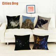 Животное кошка наволочки декоративные наволочки для диван наволочка роспись арт Cat Бросьте наволочку наволочки home decor
