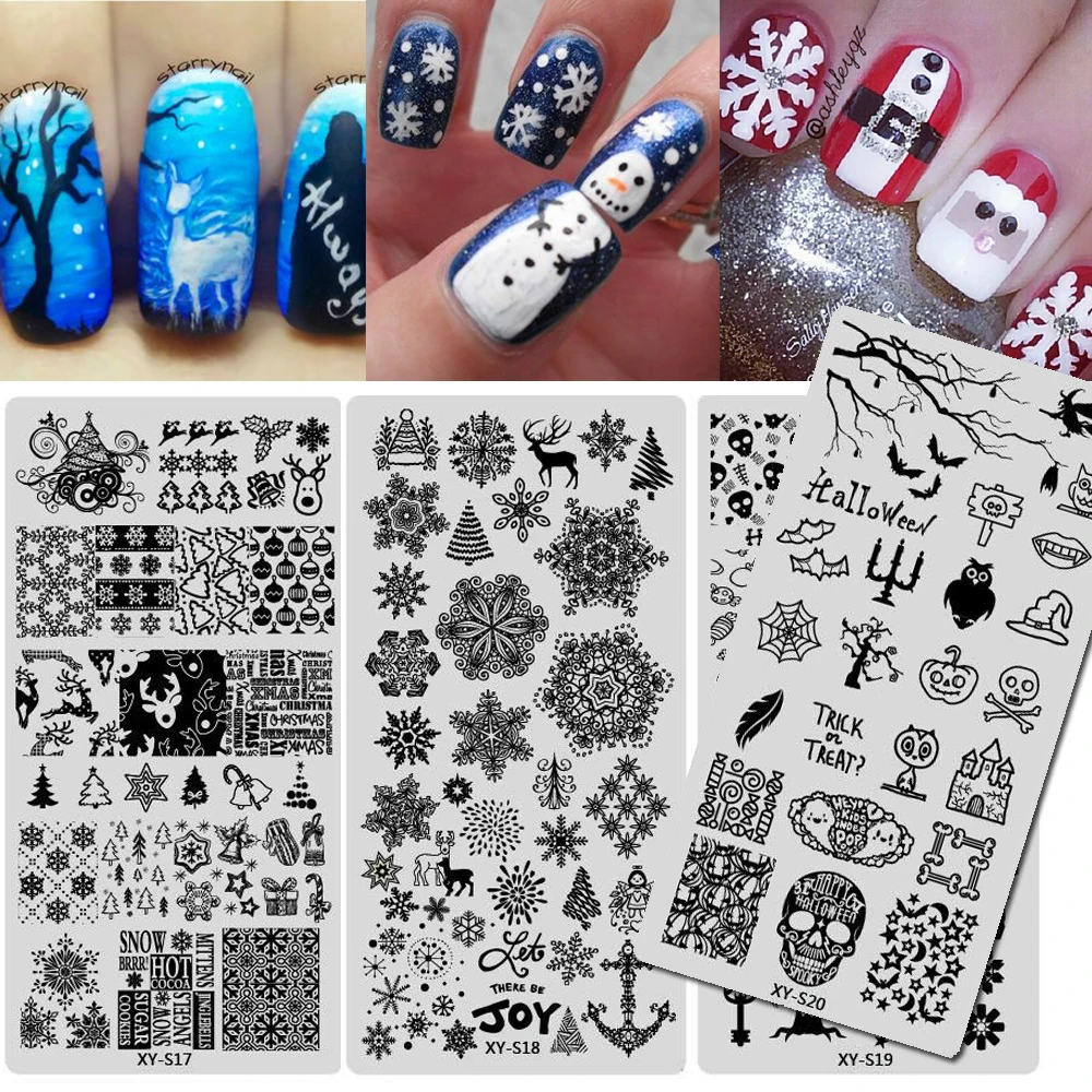 1 Pc 20 Dessins Nail Art Image Estampage Plaques Halloween