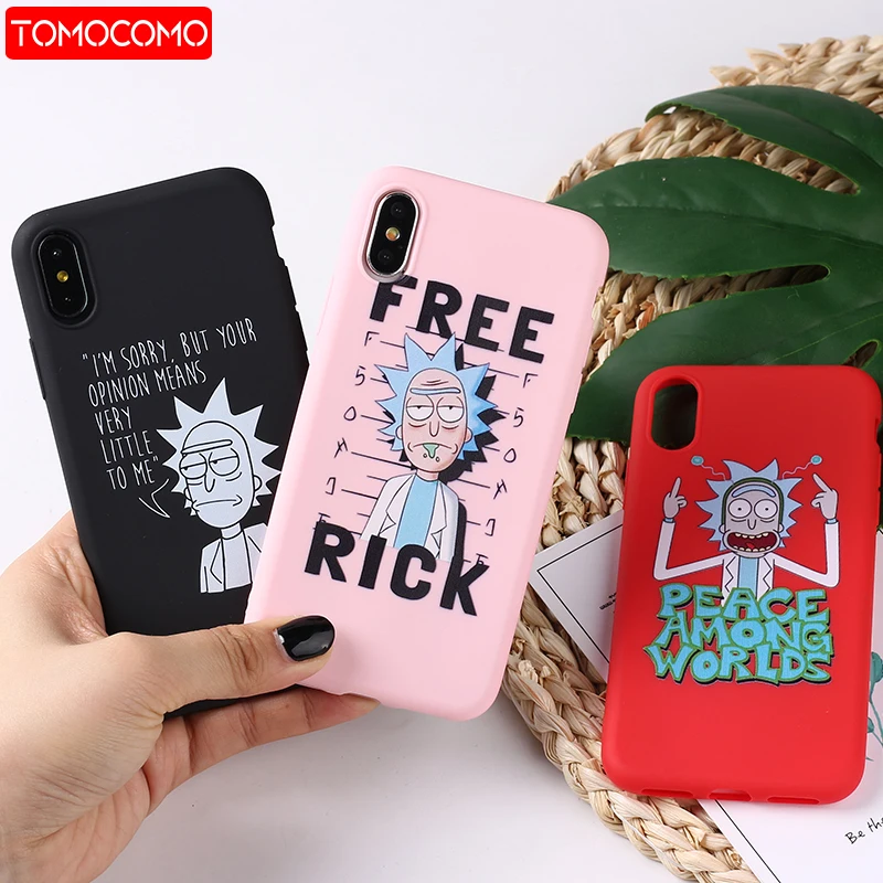 

Rick And Morty Funny Cartoon Comic Meme Funny Words For iPhone 11 8 8Plus X 7 7Plus XR Xs Max Soft Silicone Matte Case Fundas