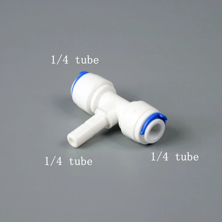 Quick Connector for Drinking Water and RO Filter Systems, 1/4 OD PE Tube