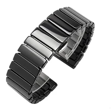 Correa de reloj de cerámica para samsung Galaxy gear s3, banda de reloj activa de 46mm y 42mm, pulsera de reloj de 20mm y 22mm