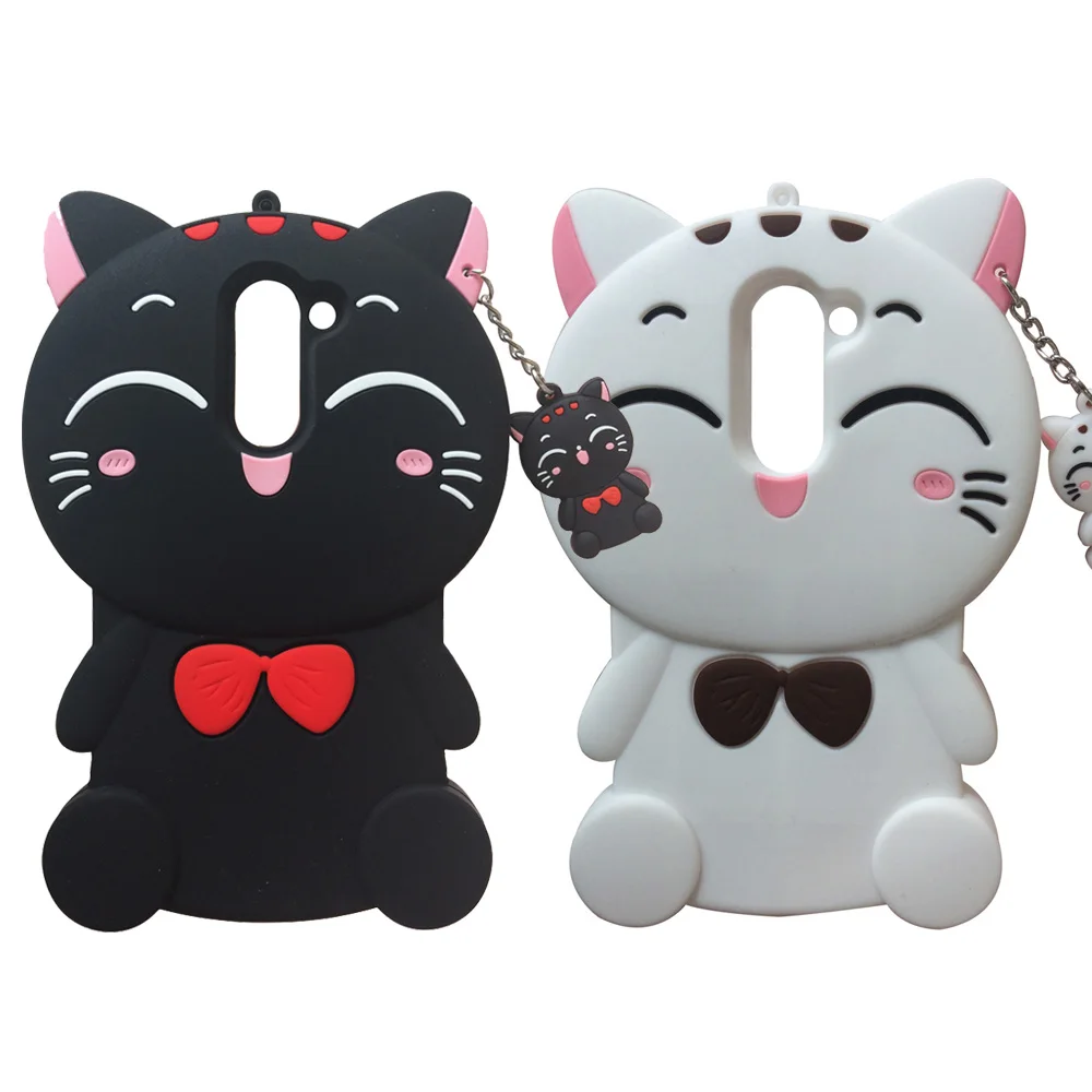 

For Huawei Honor 6X Cartoon Lucky Cat Cute Soft 3D Silicone Phone Case Cover Skin Protector Shell