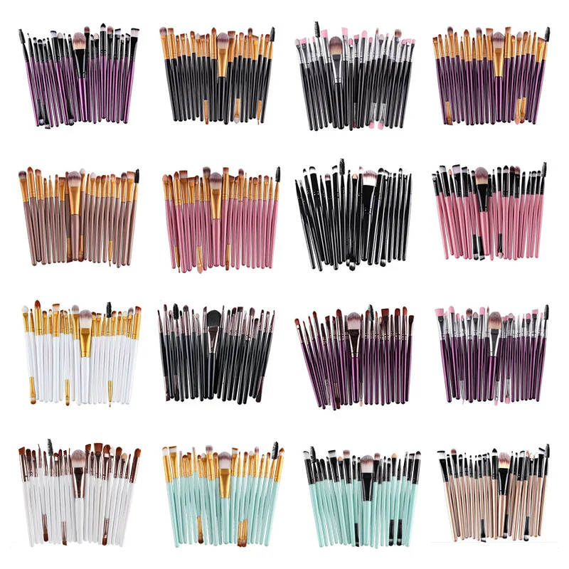 20pcs Professional Makeup Brushes Tools Foundation Brush kits Make Up Brushes Set For Eyebrow Face Contour Brand Beauty Cosmetic