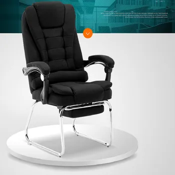 

Home Computer Chair Silla Oficina Modern Simple Office Chair Massage Reclining Bow Foot Fabric Boss Chairs Silla Gamer