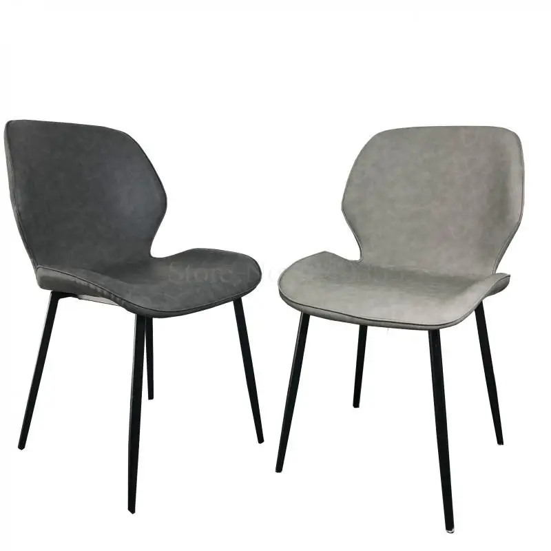 

Light luxury leather soft bag Nordic dining chair modern minimalist home leisure net red restaurant industrial wind loft chair