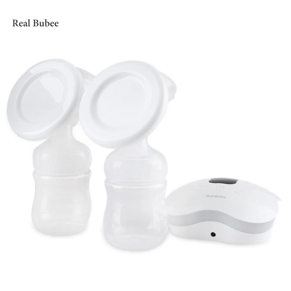 

Real Bubee Double Electrical Charging Breast Pump With Milk Bottle Convenient PP BPA Free Powerful Breast Pumps Natural Suction