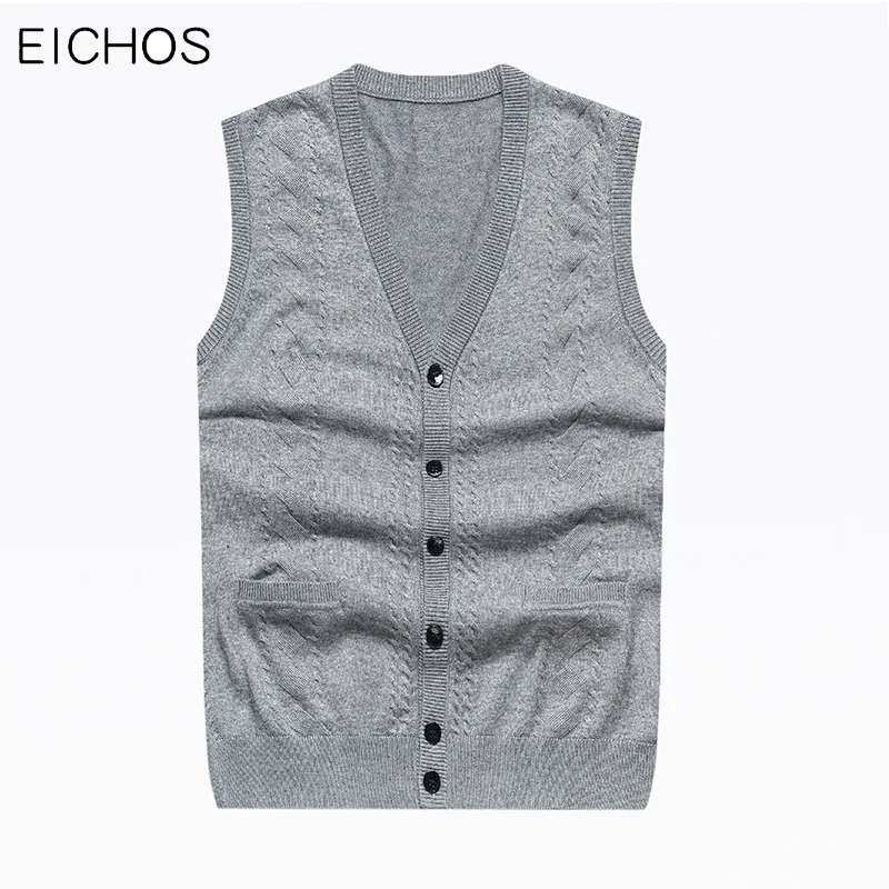 mens sleeveless sweater vest with buttons