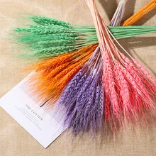 25 шт. пшеничный букет настоящий пшеничный цветок уха натуральные сухоцветы для свадебной вечеринки украшения для самодельного изготовления скрапбукинга домашний декор