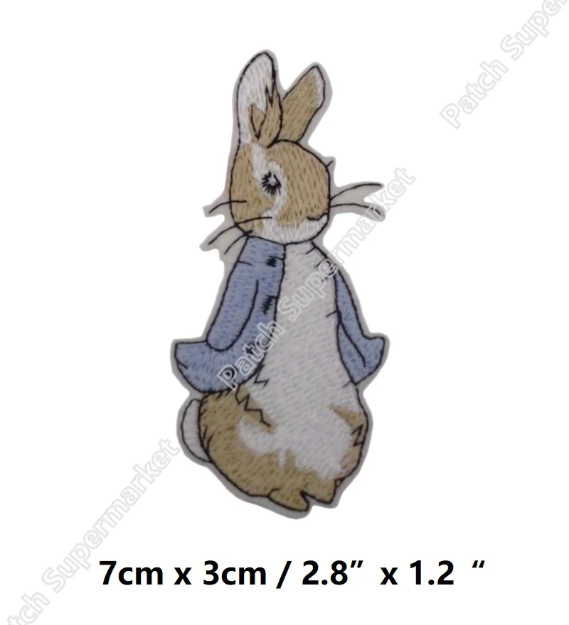 

Peter rabbit Movie TV Show Series Embroidered iron on patches for clothes party favor motif transfer applique accessories