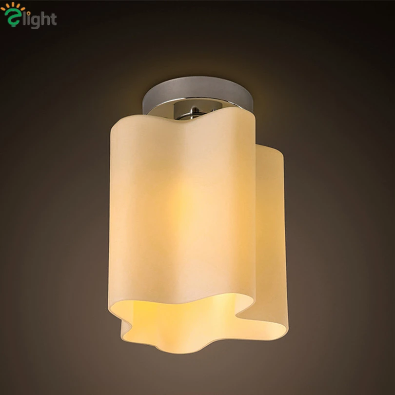 1 Head Modern Simple Cloud E27 Led Chandelier Frosted Glass Corridor Chandelier Lighting 3W Led Bulb