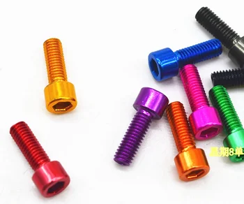 

By DHL 200pair 2pcs/pair Bike Water Bottle Cage Bolts M5*15MM Aluminium Alloy Hex Tapping Screws Exquisite
