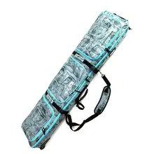 166cm Double board snowboarding bag double shoulder ski pack check bag With wheels snowboard backpack portable skiing bag