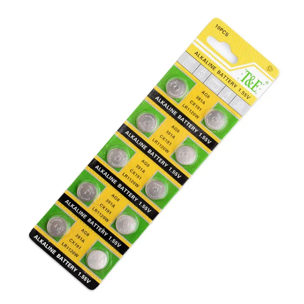 YCDC 10 шт. AG8 391 533 553 609 LR1120 D381 GP391 SB AS GS8 SR1120W SR55 TR1120 Щелочная монетная сотового