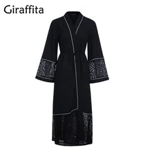 Adult Emboridery Lace Robes Musulmane Turkish Abaya Muslim Cardigan Robes Arab Worship Service 100% Real Photos