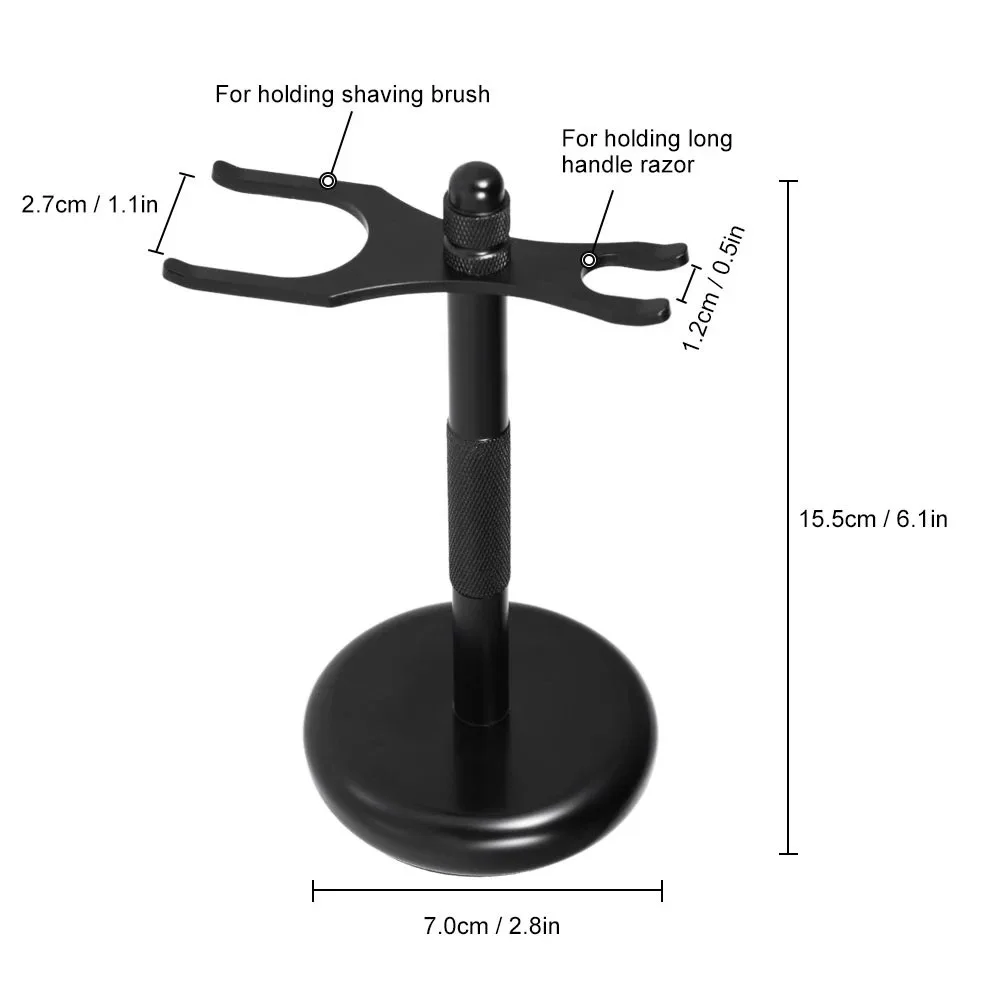 Съемный металлический стенд для бритья Мужская черная щетка для бритья держатель из нержавеющей Бритва для ванной держатель барсук для бритья волос борода стойка для бритвенного станка