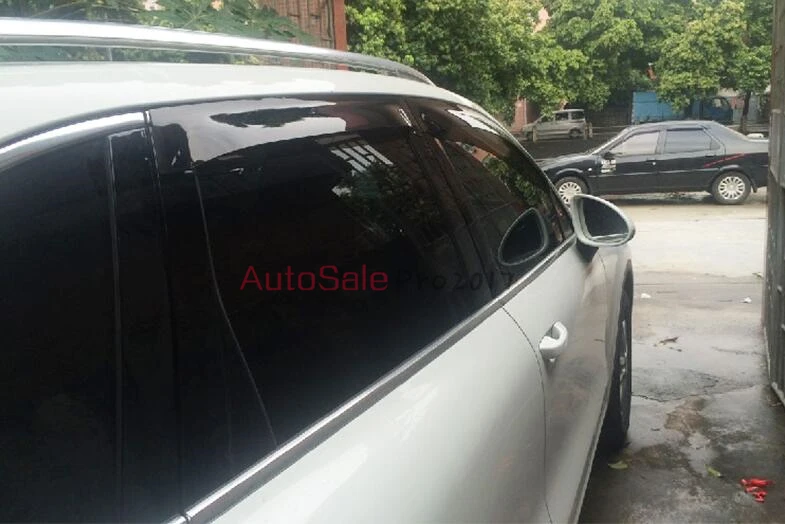 

For Porsche Cayenne 2015 2016 2017 Adhesive 4 Door Window Visor Vent Shades Sun Rain Guard 4pcs