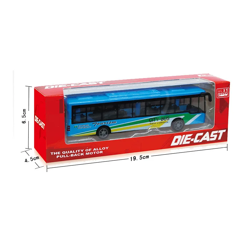 PengHui Toys City Tour Bus Diecast Model 1:50 Blue