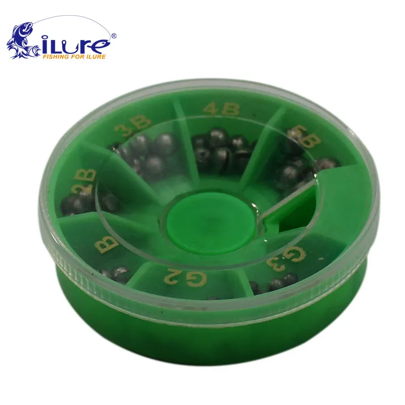 

ilure Boxed bite Lead Fishing Lead Sinker Lead Round Weight Small Plumbs Fishing Tackle Accessories Pesca