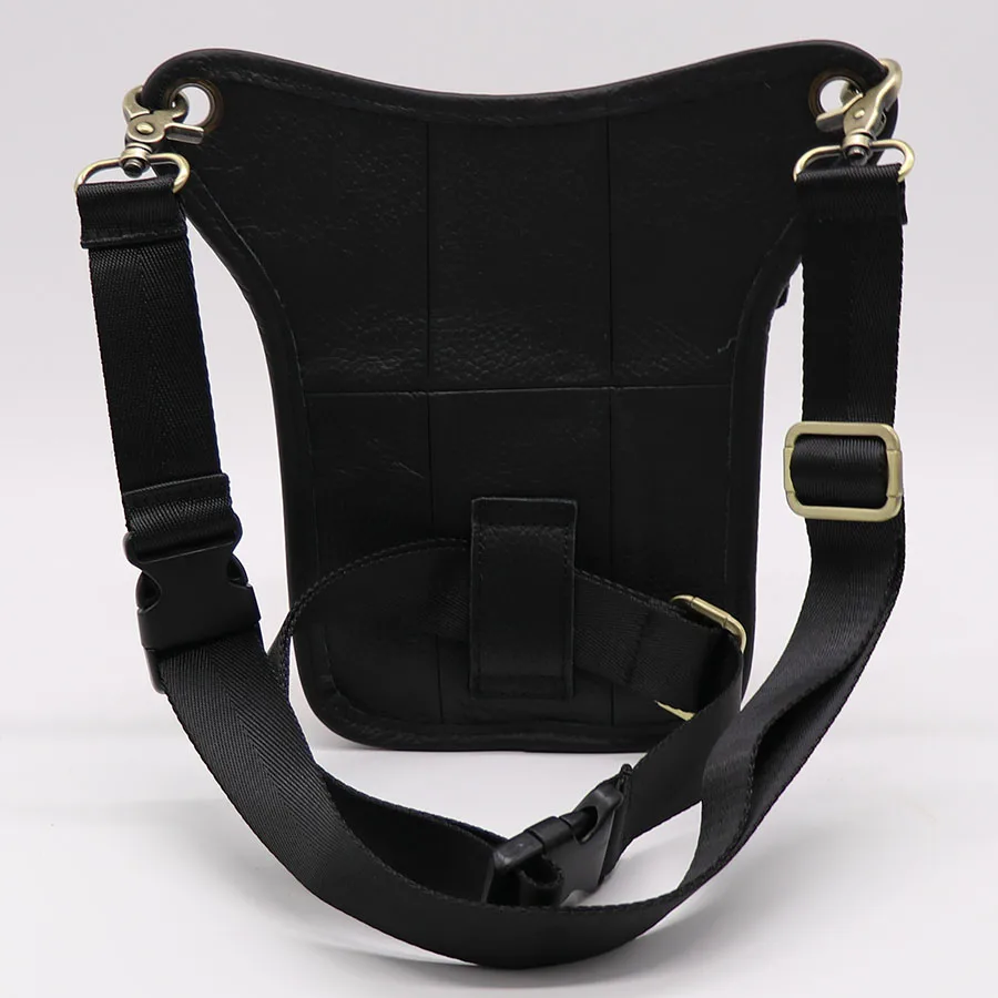 New First Layer Cowhide Genuine Leather Retro Men's Tactical Leg Pack Waist Fanny Bag Camera Phone Tool Kit Bags