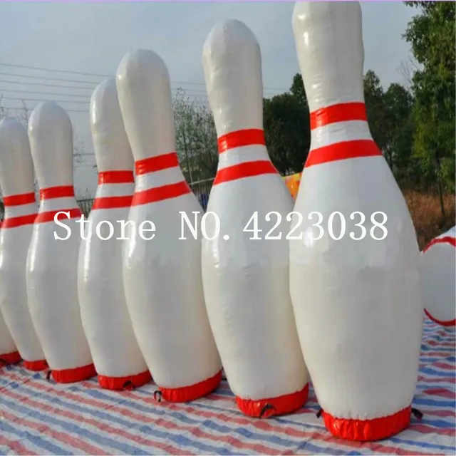 Cheap Free shipping 1.8m High giant inflatable throwing bowling ball games inflatable bowling ball human body zorb blowing Game