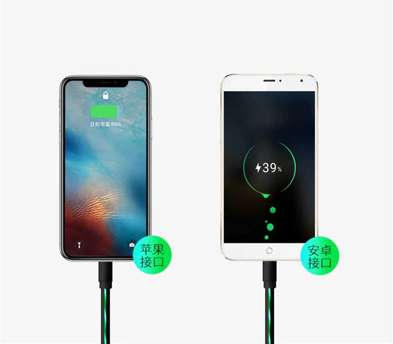 Syrinx течёт светодиодный usb type C mi cro кабель для Iphone X Xs 8 7 6s samsung s9 s8 Быстрая зарядка кабель для Xiaomi mi 8 Oneplus 6 USB