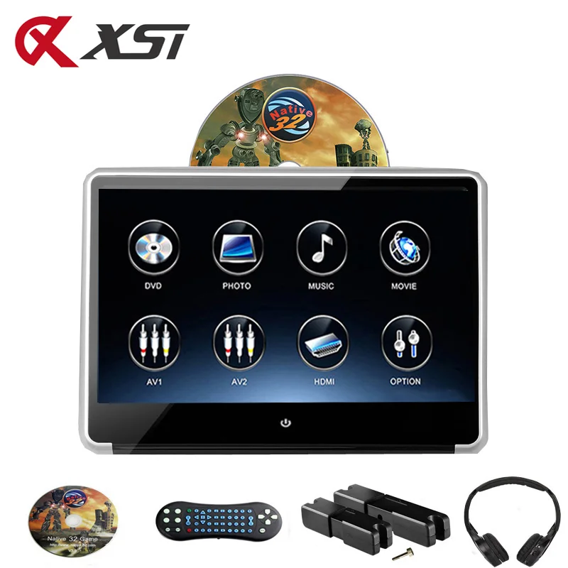 XST 11 6 дюймовый автомобильный подголовник IPS экран монитор DVD проигрыватель HD 1080P