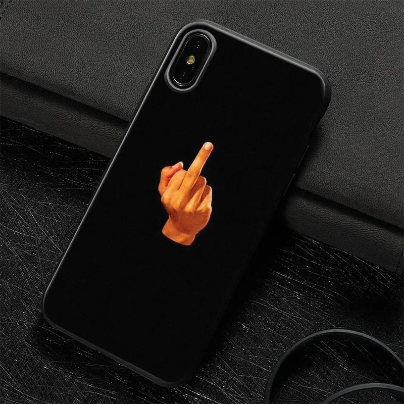 

Middle finger hand signal Coque Soft Silicone Phone Case Cover Shell For Apple iPhone 5 Se 5s 6 6s Plus 7 8 7Plus 8Plus X
