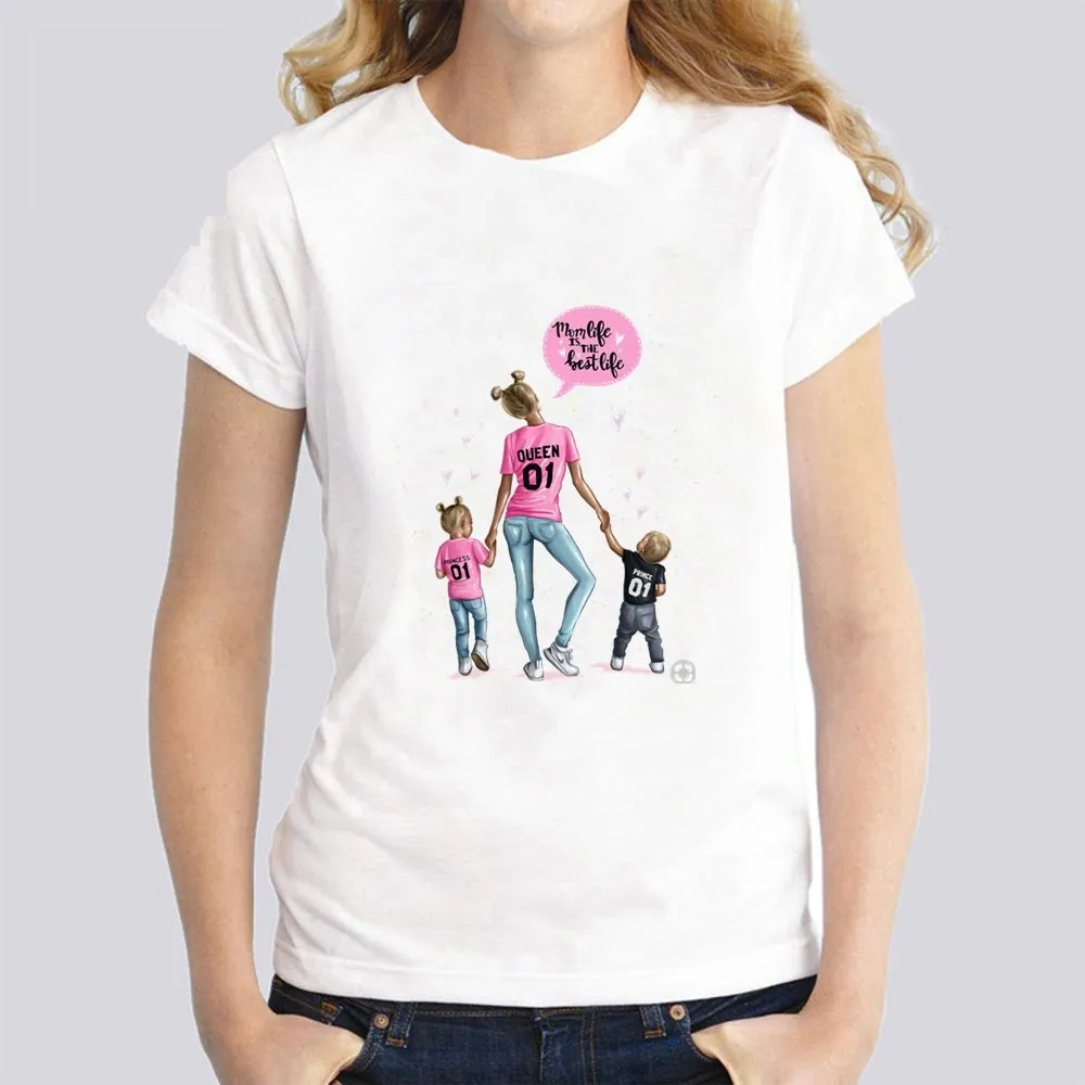 

2019 S-XL T-Shirt Women female Printing Short Sleeves t shirt tshirt Mother's Love Female Super Mama Summer Funny Korean Clot
