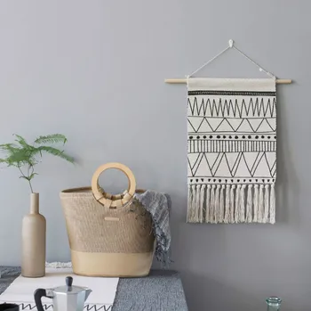 

Macrame Woven Wall Hanging Morocco Bohemian Home Geometric Art Wall Tapestry Decor Beautiful Apartment Dorm Room Decoration