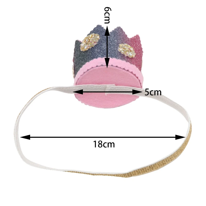 Детская повязка на голову с короной на день рождения Принцесса Корона эластичная лента принцесса платье Дети праздничный колпак новорожденный торт Smash реквизит для фотографий