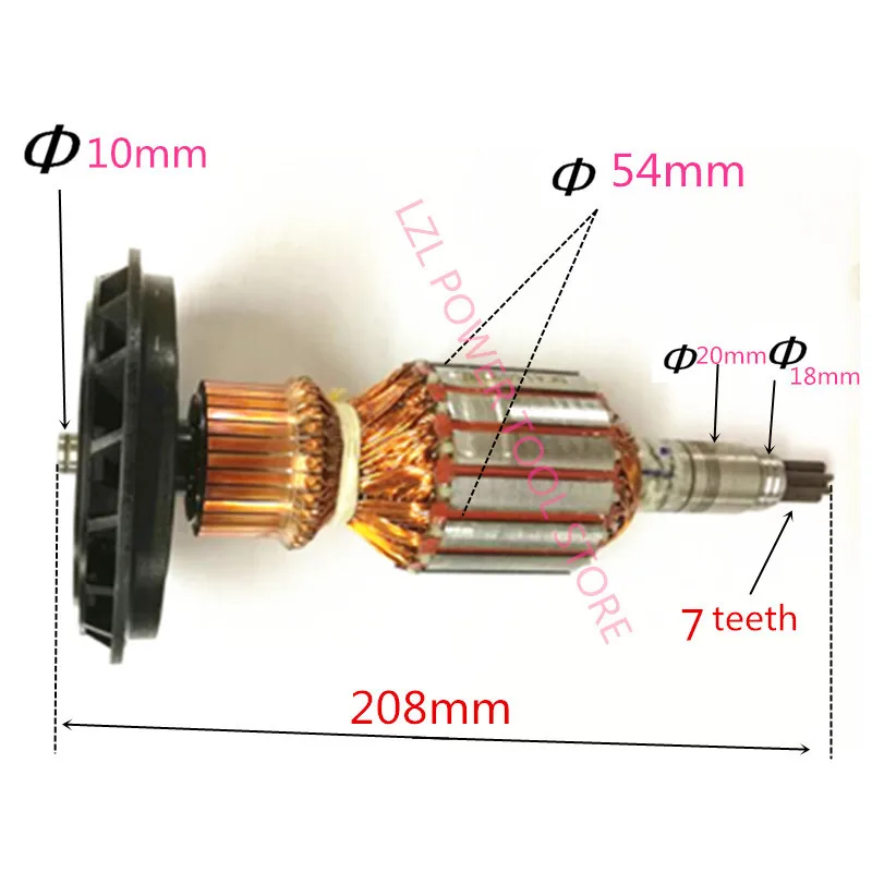 7 teeth AC220-240V Rotor Anchor Armature Replace for Bosch GSH11E GBH11DE GSH 11E GBH 11DE Hammer Drill Engine motor 7 teeth AC220-240V Rotor Anchor Armature Replace for Bosch GSH11E GBH11DE GSH 11E GBH 11DE Hammer Drill Engine motor