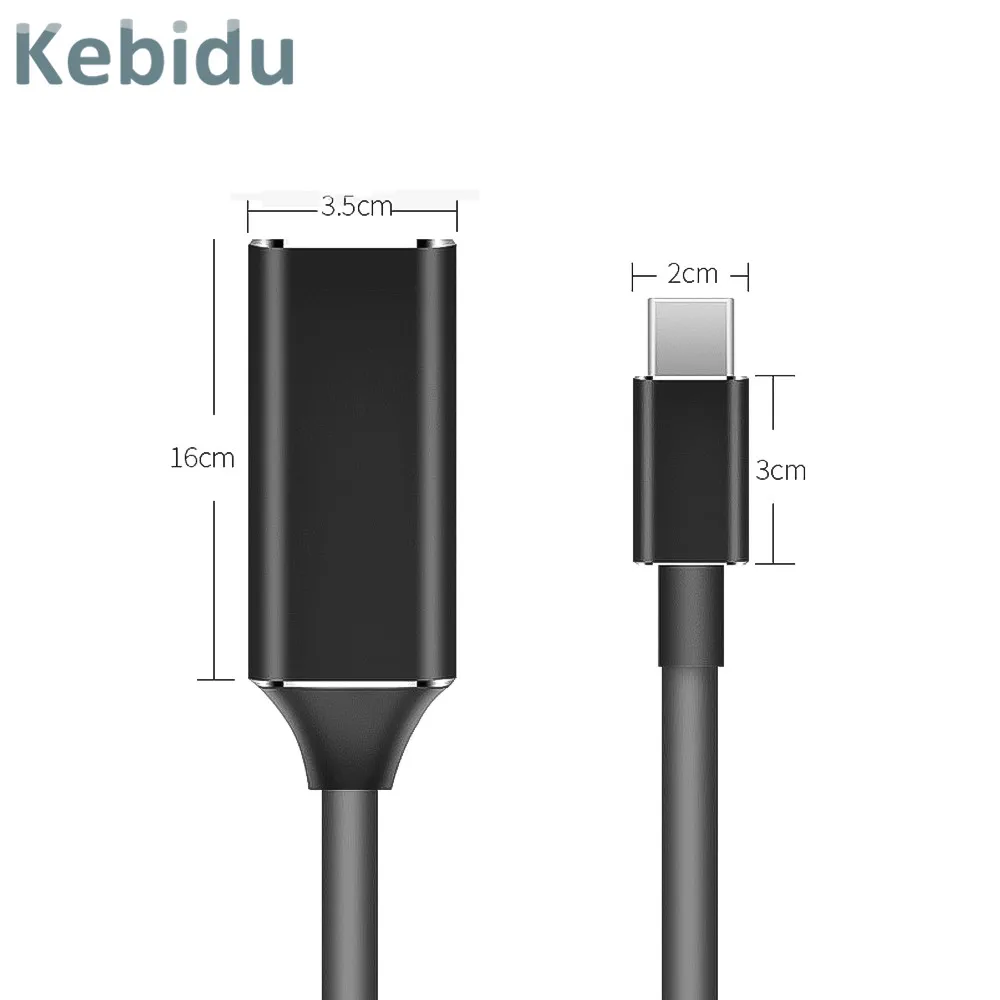 Kebidu usb type C к HDMI адаптер 4K 30Hz USB 3,1 type-C к HDMI адаптер конвертер «Папа-мама» для ТВ дисплея ПК компьютера