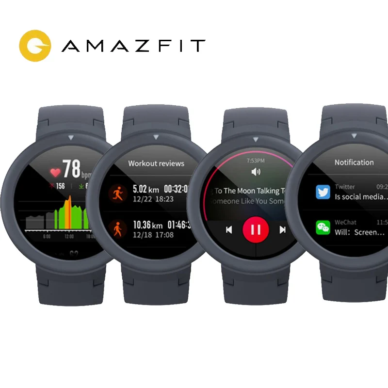 Новейшие Смарт-часы Origina Amazfit Verge Lite, срок службы батареи 20 дней, Huami, verge2, GPSwatch, AMOLE, цветной экран, глобальная версия