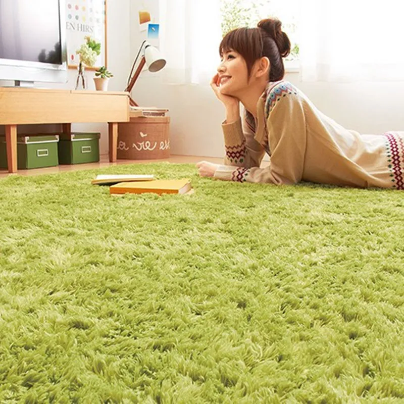 

Custom Long Hair Solid Carpet Shaggy large Area Rugs Bath Anti-Slip Carpets for Living Room Rug Bedroom Hotel Rectangle Carpet