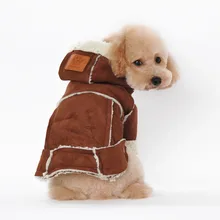 2016 Winter Sherpa Suede Canine Coat Style Heat Canine Jacket Hooded Canine Fleece Garments Excessive High quality Pet Canine Garments