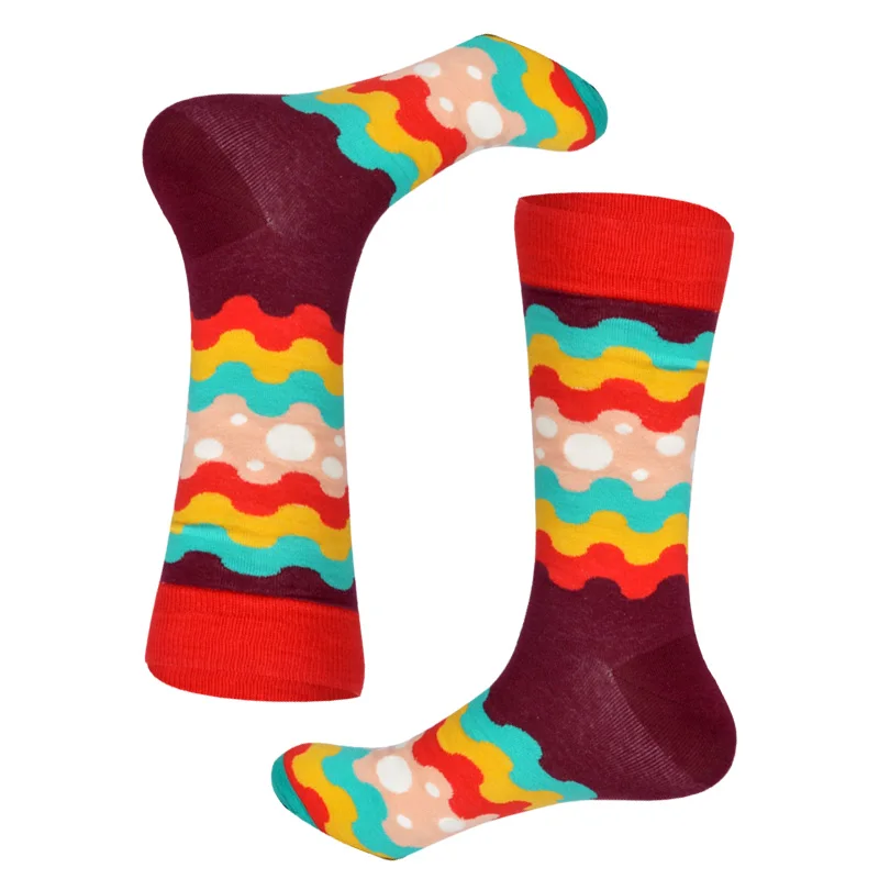 LIONZONE бренд, осенне-зимние носки для мужчин, модные носки в стиле хип-хоп, 28 цветов, цветные хлопковые носки с изображением животных и цветов
