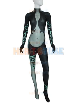

Twilight Princess Midna Costume 3D Printed superhero Cosplay costume spandex zentai suit woman/Girl