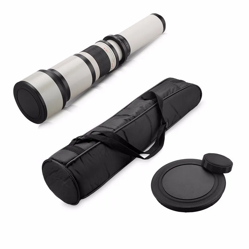 Lightdow 650-1300mm F8.0-F16 Super Telephoto Manual Zoom Lens+T2-AI for Canon Nikon Sony Pentax DSLR Camera