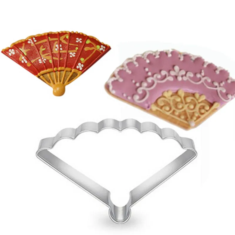 1PC Chinese Fan Shape Cookie Cutter Household DIY Practical Baking