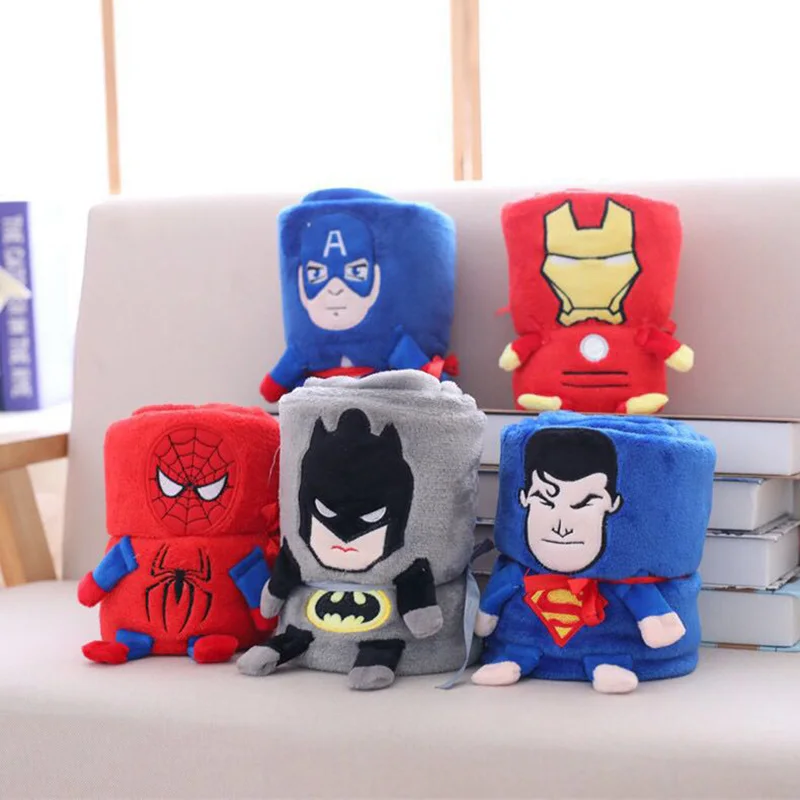 

Superman Spiderman Batman Iron Man PlushBlanket, Summer Single Flannel Blanket, Office Air-conditioned Blanket, Nap Blanket