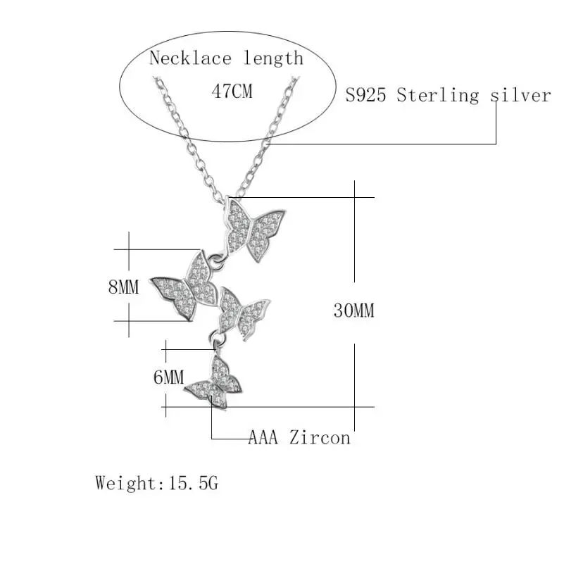 XIYANIKE новые продукты 925 пробы Серебряная бабочка простой тренд Мода для девочки подарок на день рождения творческие акции VNS8404