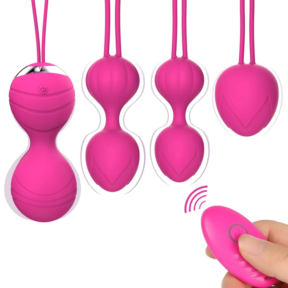 5pcs Vagina Exercise Kegel Balls Kit Ben Wa Balls 10Speed Vibrator Wireless Remote Control Jumping Eggs Erotic Sex Toy For Women 6