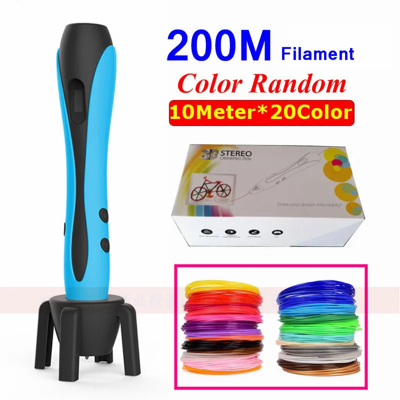 High Quality 7TH Generation 3D Pens Newest Drawing Pen Compatible ABS/PLA LED Screen Safe For Kids Use Portable USB Charge | Компьютеры и